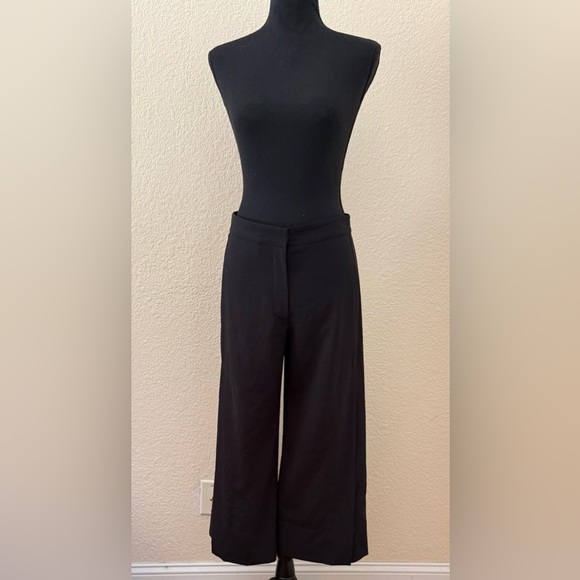 Malia Mills Meryl Gaucho Jet Black Cropped Pants Size 4 - Picture 1 of 13